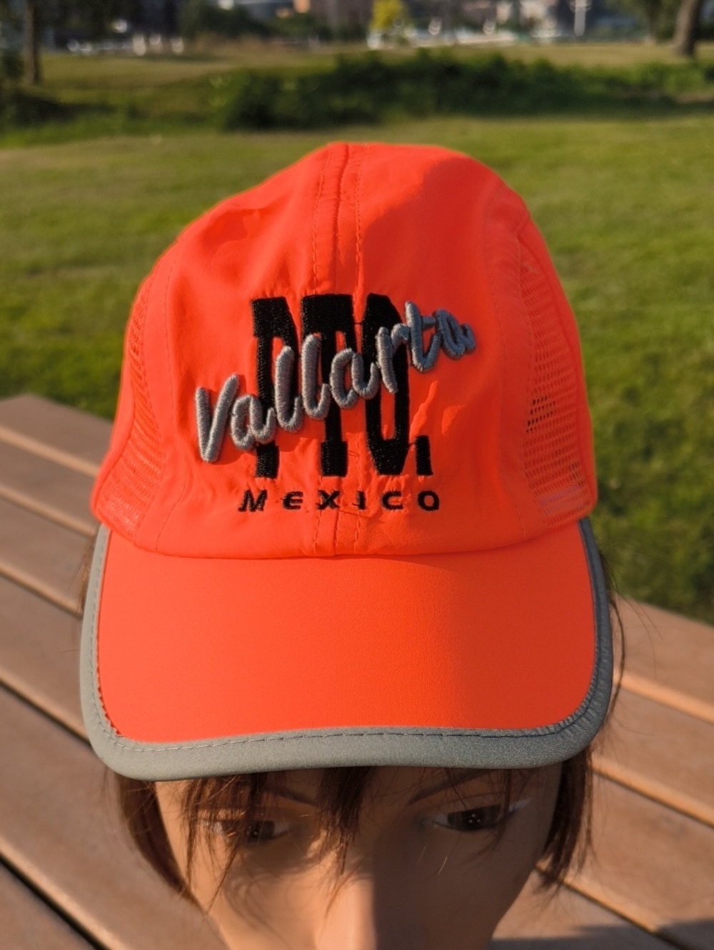 Vallarta Mexico Cycling Running Vented Strap-on Kid's Hat Cap OSFA